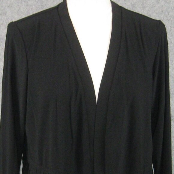 Attitudes by Renee Black Como Jersey Fringe Jacket M NWT - Picture 3 of 7
